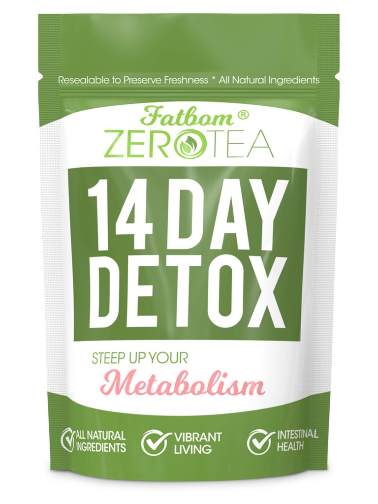 FATBOM Zero Tea 14 Day Detox Tea, Teatox Herbal Tea for Cleanse