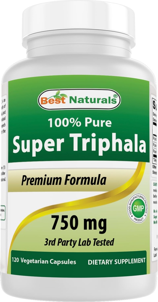 Meilleures naturelles Triphala 750 mg 120 Vcaps