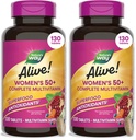 Nature's Way Alive! Women's 50+ Complete Multivitamins, Supports Healthy Heart, Brain, Bones*, Superfood Antioxidants, B-Vitamins, Gluten Free, 130 Tablets (Packaging May Vary),(Pack of 2)