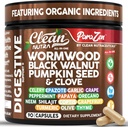 Saubere Nutra Wormwood Black Walnut Kürbis Seed Clove Öl Celery Knoblauch Grape Papaya Neem Diatomaceous Earth Womens Probiotic Gut Health Cleanse Detox Oregano Olive Turmeric Supplement Vegan Kapseln