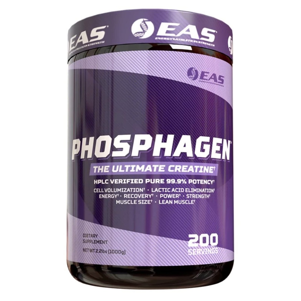 EAS Phosphagen Ultimate Creatine Pulver | Leistung, Stärke, Muskelgröße, & Zell Volumization | Pure 99.9% Potency | 200 Servierungen (Unflavored)