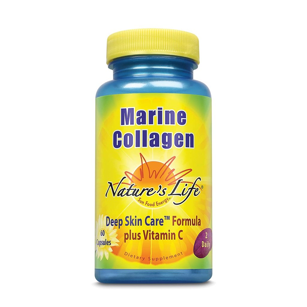 Nature's Life Marine Collagen Deep Skin Care Formula Plus Vitamine C. Deep Cold-Water Fish.