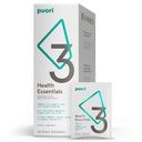 Puori P3 Essentiels de santé - Multivitamines pour les hommes et les femmes - 30 portions - Oméga 3, Vitamine D, Magnésium, Zinc - Multinutrient pour le cerveau et l'énergie