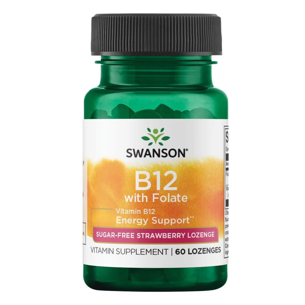 Swanson Vitamin B-12 with Folic Acid 60 Tabs
