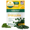Sunlit Best Spirulina Tablets - Organic Spirulina Tablets USDA Premium 1000 Count - Natural Spirulinas Organic Burst for Immune Support Antioxidants, Energy Boost w/Chlorophyll - High Protein, Non GMO