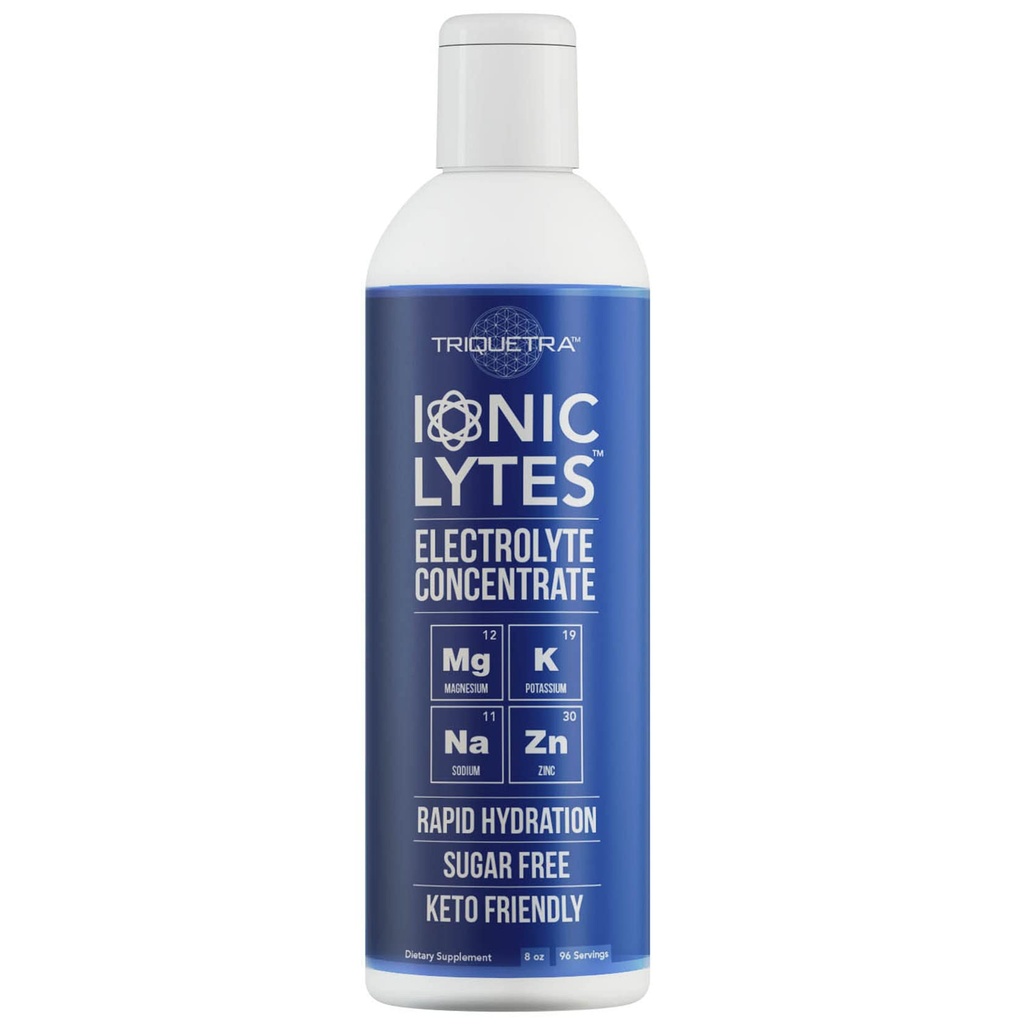 Ionic Lytes Electrolyte Concentrate (96 Serve) | Sugar Free, Keto Electrolyte Drops, Elettroliti Ionica Perfettamente Purificati per Rapid Hydration | 30% Più Potassium, Magnesio & Zinc (8 oz)