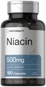 Horbäach Niacin | Vitamina B3 500mg | 100 capsule | con Flushing | Non OGM e Gluten Supplemento gratuito