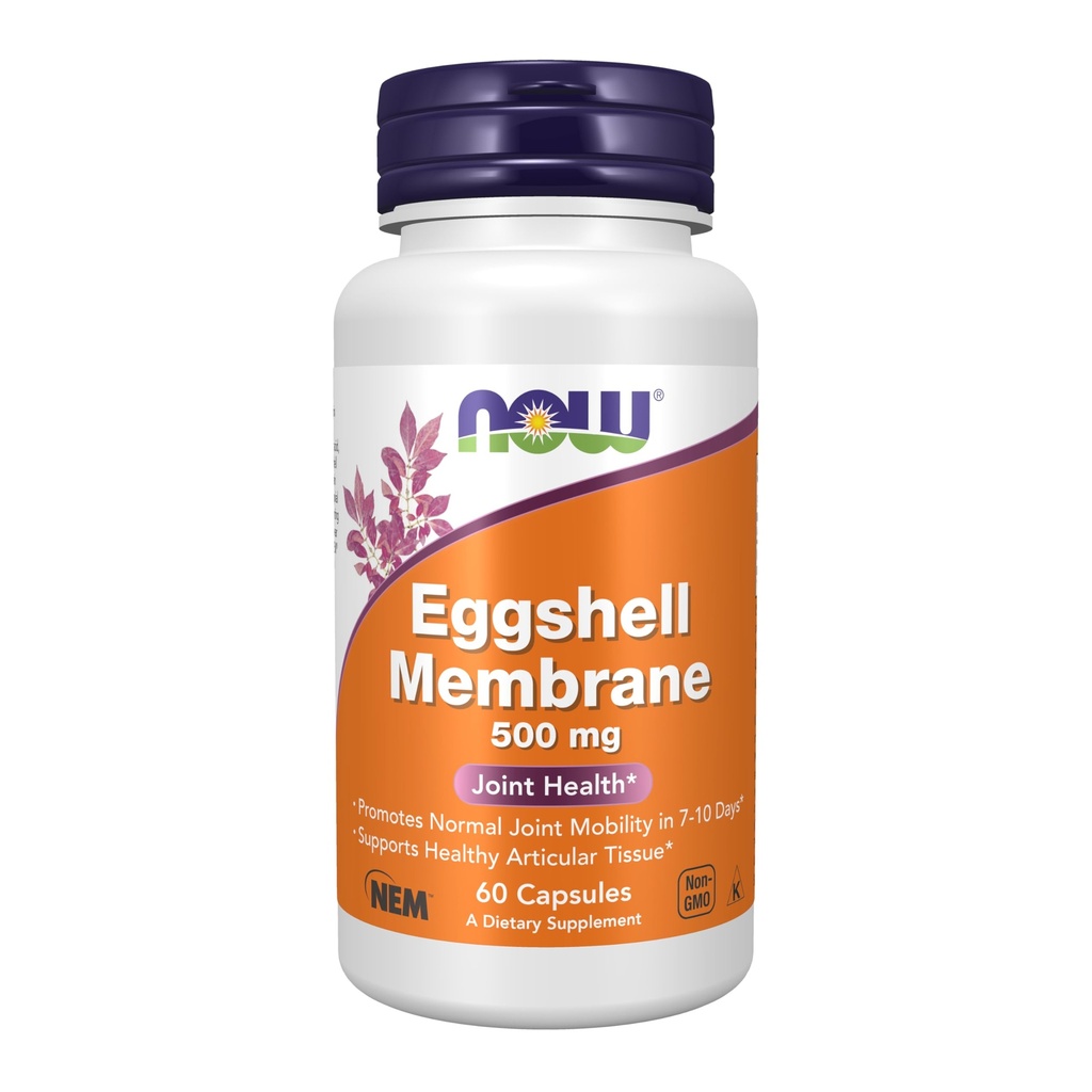 NOW Foods Supplements, Eggshell Membrane (A Unique Biological Matrix Composed of Major Joint Constituents) 500 mg, 60 Veg Capsules