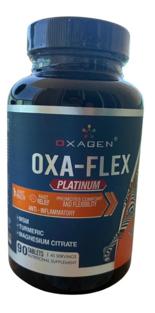 OXAFLEX PLATINUN - Magnesium (Citrate), Curcuma Longa, MSM Methyl sulfonyl Methane 1 a Day Anti-inflamatory regenerating Anti-Aging
