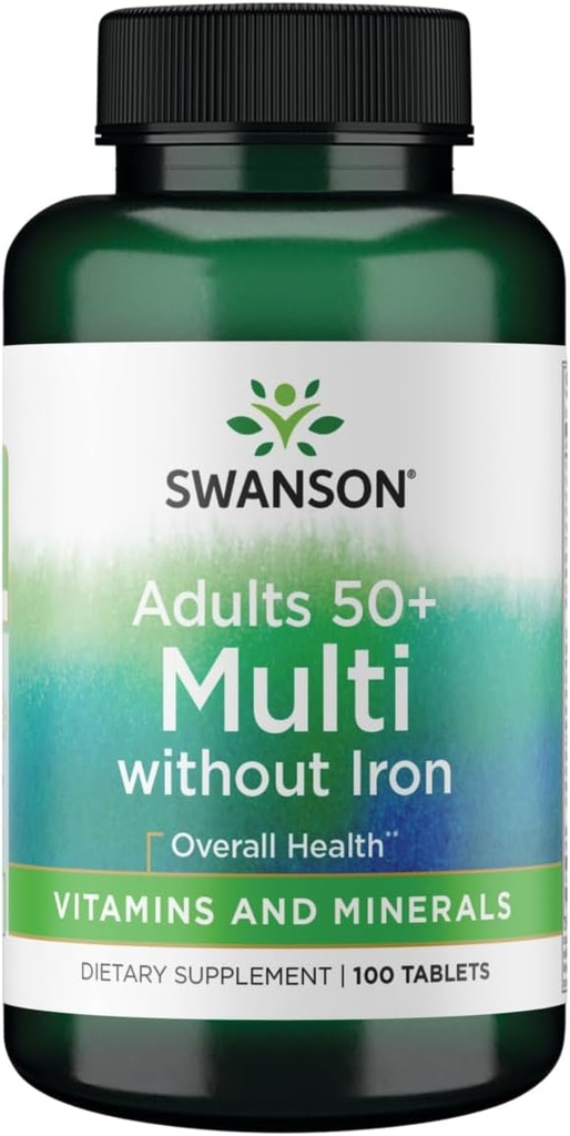 Swanson Geromulti ohne Eisen (Multivitamin für Senioren) 100 Tabs
