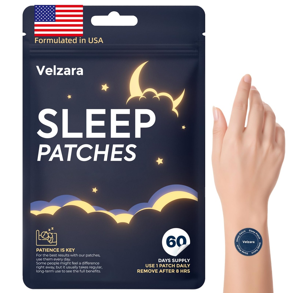 Sleep Patches for Women and Men, Plant-Based Sleep Patch Easy-to-Apply Vegan-Friendly 60 Patches