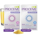 Proceive Max Fertility Supplement Bundle for Men & Women, High-Strength Pre-Conception Vitamins, Minerals & Amino Acids with Zinc, Folate, Selenium, Myo-Inositol, Vitamin D & CoQ10, 60 Vegan Drink Mix