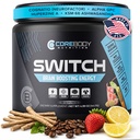 Switch, Brain Boosting Nootropic Energy Supplement Powder - Made in USA - Alpha GPC, NALT, Ashwagandha, Sugar Free Energy, Keto, Aumentare la concentrazione mentale e la funzione cognitiva, Migliora Mood & Memory