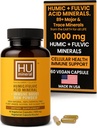 Capsules de supplément à l'acide humique et fulvic – supplément organique à base d'acide fulvic avec mélange minéral fulvic-humique pour désintoxication et absorption 60 ct