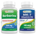 Best Naturals Berberine 500mg & Vitamin K2 (MK7) with D3