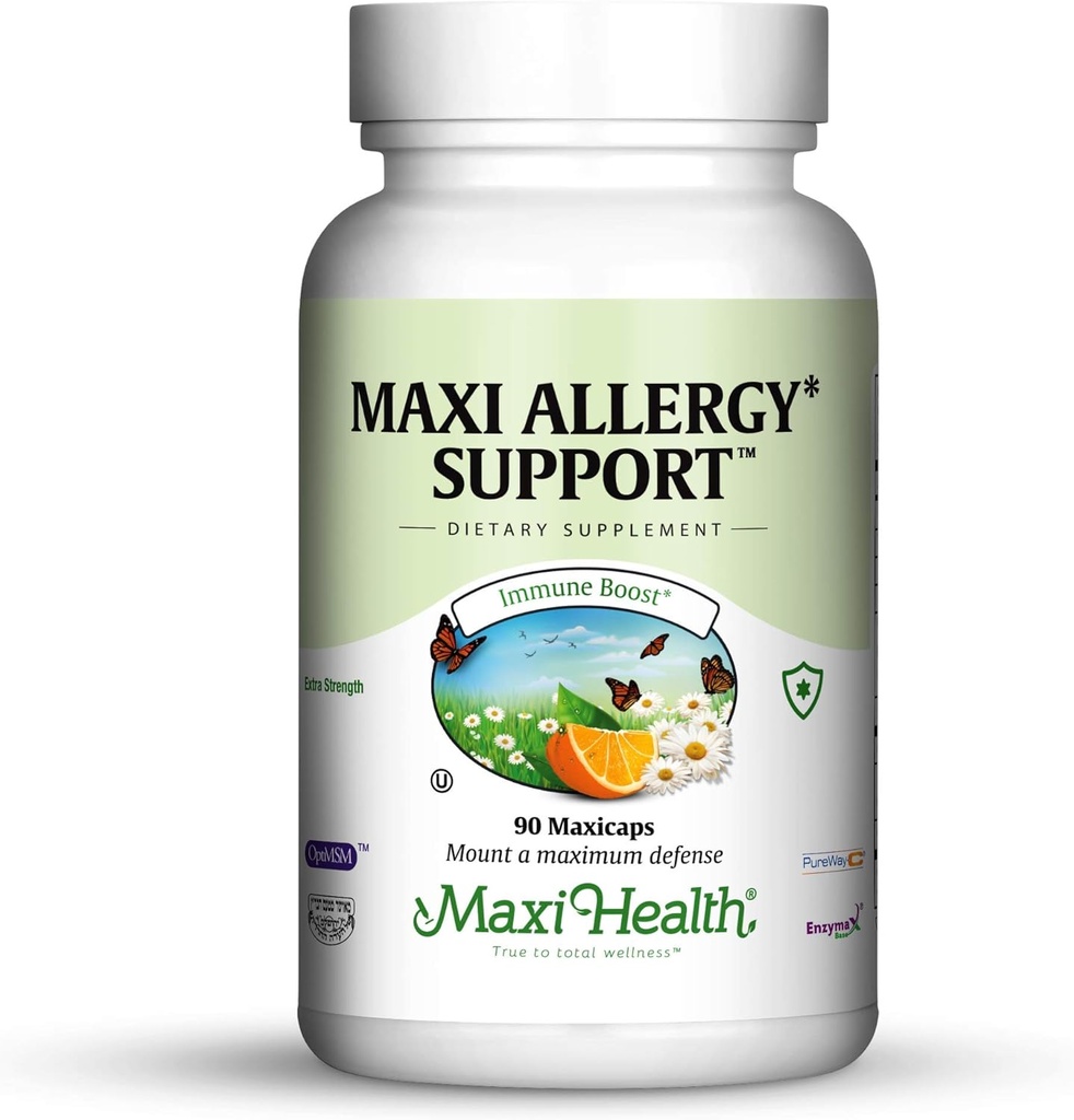 Maxi Health Allergy unterstützen Vitamin C mit MSM Sinus & Nasal Health, 90 Count