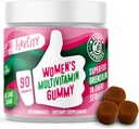 FlavCity Womens Multivitamin Gummy - Daily Multivitamin Gummis für Damen - Premium Vitamine, Mineralstoffe & Prebiotic Fiber - No Cane Sugar oder Seed Oils - Bio Wheatgrass, Moringa & More (90 Gummi)