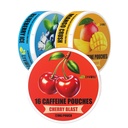 LyvWel 72mg Pouches d'énergie caféine – Cerise Blast, Blueberry Ice, Mango Crush – Énergie propre avec Guarana pour Focus & Stamina – 3-Pack (48 Pouches totales)