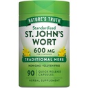 Nature's Truth St Johns Wort 600mg.90 Capsules.Extrait normalisé.
