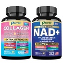 Collagen + NAD+ Bundle – Hydrolyzed Collagen Peptides with Biotin, Keratin, Hyaluronic Acid & Antioxidants + Advanced Liposomal NAD+ with Resveratrol, B Vitamins & Adaptogens