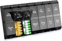 XL Large Weekly Pill Organizer 2 fois par jour, Extra Big 7 Day Pill Box Am Pm, Daily Pill Case Medicine Organizer avec 14 compartiments, Day Night Pill Container pour les huiles de poisson, vitamine, supplément