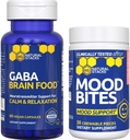 NATURAL STACKS Mood Bites + GABA Brain Food Bundle - unterstützt Entspannung und Verbesserung der Stimmung* - 90 Gesamtstücke