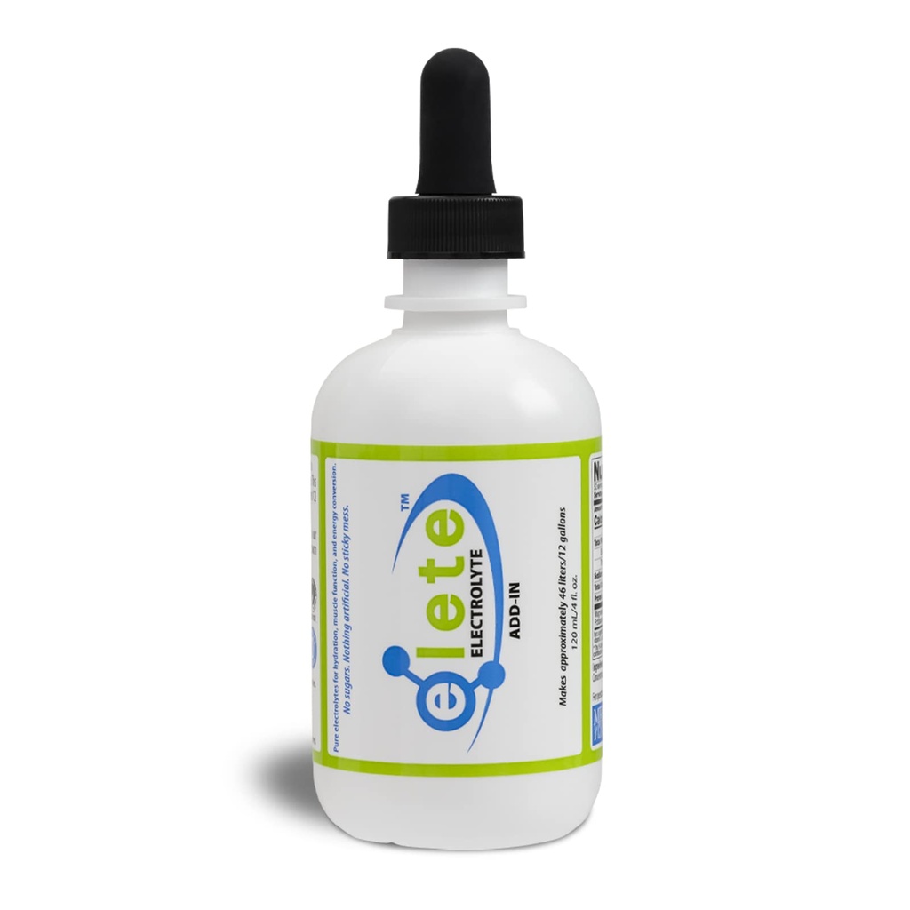 elete Elektrolyt Add-in Hydration Tropfen | Natrium, Magnesium, Kalium & Trace Minerals | Unflavored, Alle natürlichen | Leg & Muskel Cramp Relief | Transformieren jeden Drink in einen Sportgetränk, 4 Unze