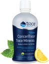 Trace Minerals ConcenTrace - Flüssige Mineralergänzung mit Magnesium & Vitamin C - Nahrungsergänzung mit weißem Trauben- und Zitronensaft - Natürliche Zitronen-Lims-Flaschen, 30 fl oz (30 Servierungen)