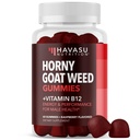 Gommies d'herbes de chèvres avec vitamine B12 - Soutien à l'énergie, à l'endurance et au rendement pour la santé masculine - 60 Comte - Végétarien-Ami, Non-OGM, Pectine-Based - Arôme de framboise, 1 mois d'approvisionnement