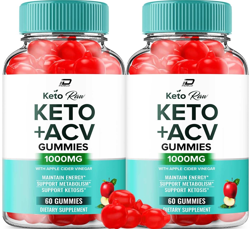 Supplément cru de gommes de vinaigre de cidre de pomme KetoRaw + Gommies de vinaigre de cidre de pomme 1000MG, avis de gommes de cidre de pomme Keto-Raw, vitamine B12 (2 emballage - 120 gommes)