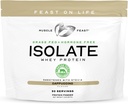 Muscle Feast Gras-Fed Whey Protein Isolate, All Natural Hormon Free Pasture Raised, Whey Isolate Protein Powder für Männer und Frauen, Clean, Gluten-Free, Delicious Isolate Protein - Cappuccino, 2lb