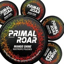 Primal Roar Mango Shine - Stimulanzienfreie Deep Focus Nootropics Pouches | Lion's Mane + Cognizin Citicoline + Huperzine A | Nikotin und Koffeinfrei | 20 Pouches Per Dose (100 Total in 5-Pack)
