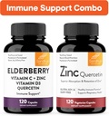 Sandhu's Immune Support Combo | Elderberry & Zinc Quercetin Capsule Bundle | Supporta la salute immunitaria