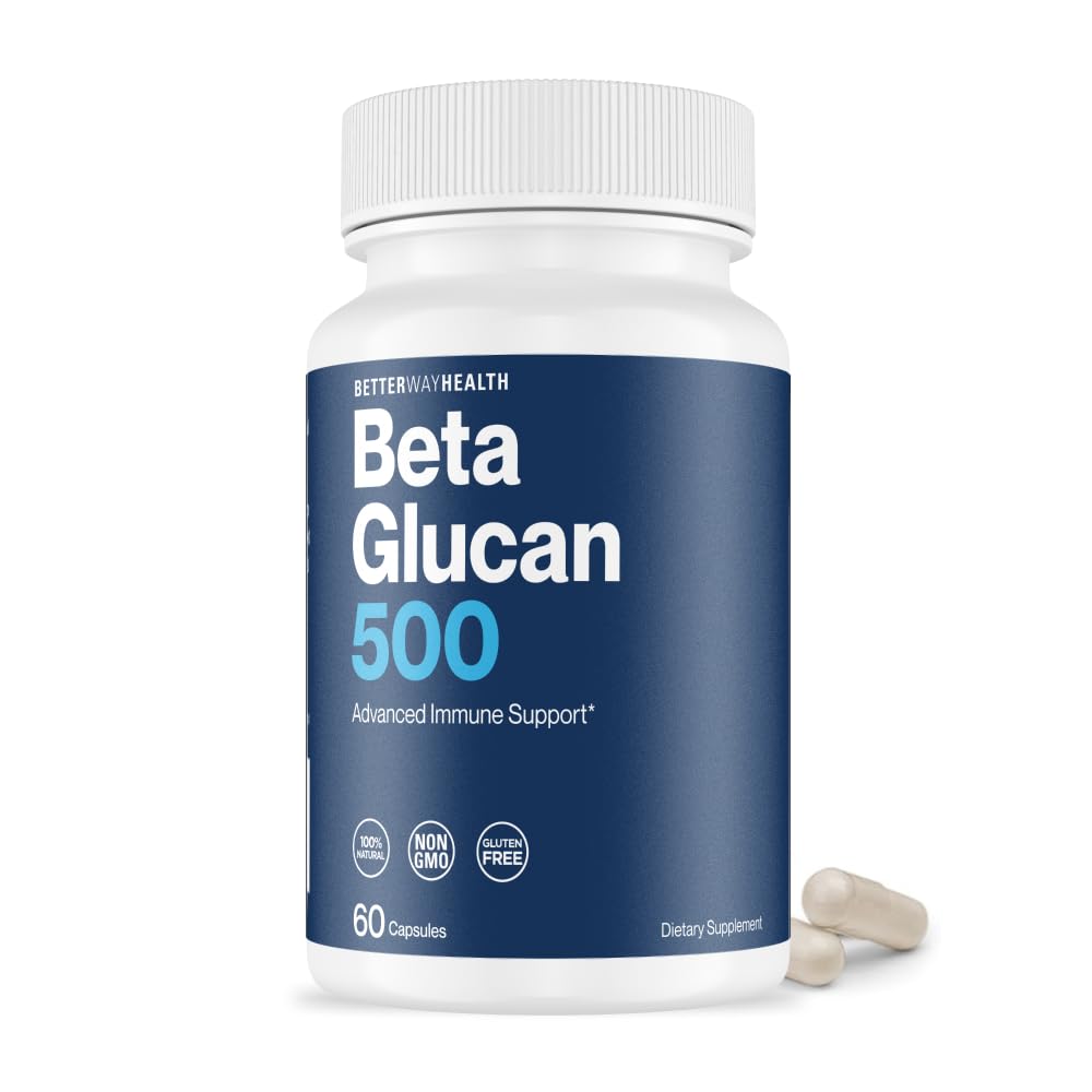 Better Way HealthTM - Advanced Immune Readiness - Altamente purificato 1,3/1,6 Beta Glucan 500 - Clinicamente testato Difesa Immune - 500mg/60 Capsule (Pack of 1)