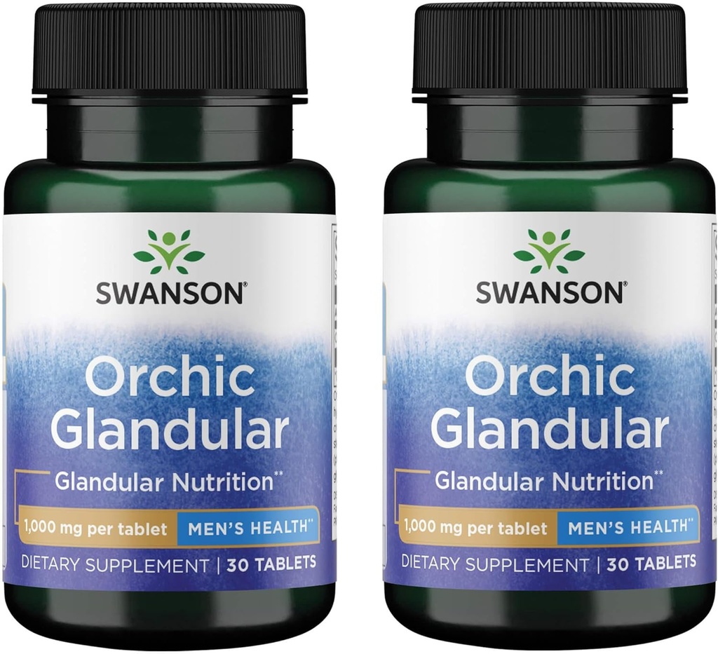 Swanson Orchic Glandular - Men's Health 1000 mg 30 Tabs (2 Pack)