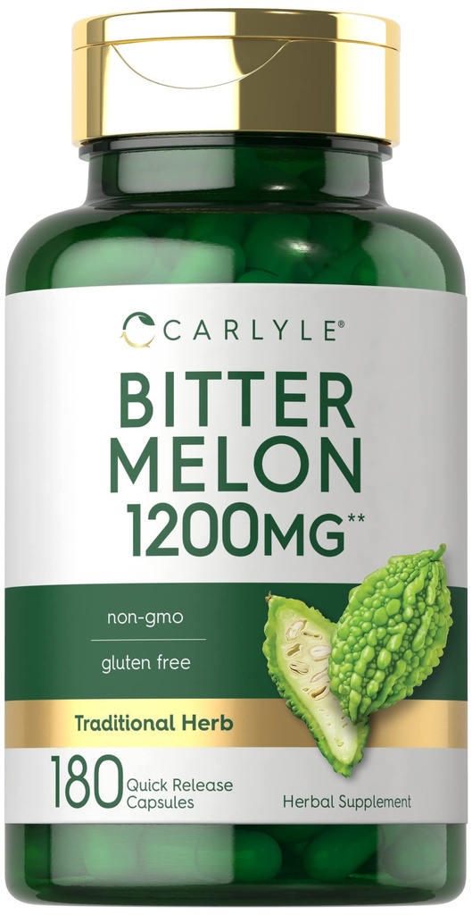 Carlyle Bitter Melon Capsules: 180 Count: 180 Sans OGM et sans gluten Supplément complexe