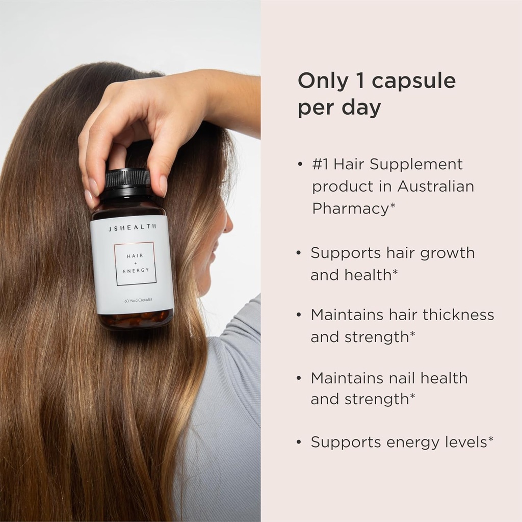 JSHealth Vitamins Beauty Favorites Bundle - Include Hair + Energy Hair Vitamins & Vitality X + Collagen Beauty Powder Supplement