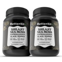 Better Alt Shilajit Sea Moss Capsules Pack of 2 with Ashwagandha & Black Pepper Extract with 85+ Essential Minerals & Antioxidants| Boosts Energy & Metabolism - 120 Servings, 240 Capsules