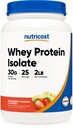 Nutricost Whey Protein Isolate (2 LB) Strawberry Banana Flavored - GMO-Free, Gluten-Free