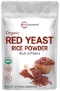 Micro Ingredienti Polvere di riso rosso lievito biologico, 8 once (1 anno di fornitura), Non OGM, Vegan Friendly