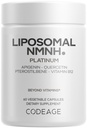Codeage Liposomal NMNH, 500mg, NAD+ Precursor, Quercetin, 60 Capsules