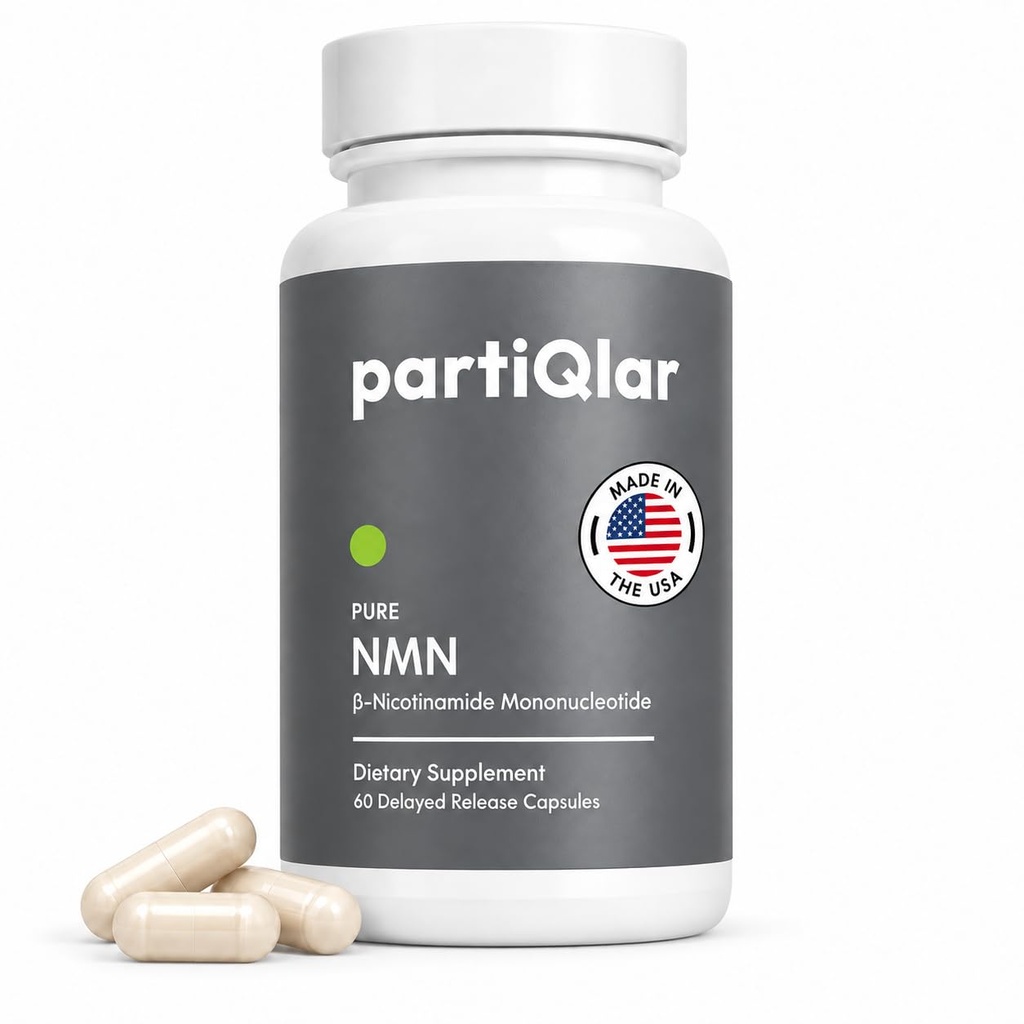 partiQlar Pure NMN Supplement 500mg - High Purity NAD+ Booster Capsules