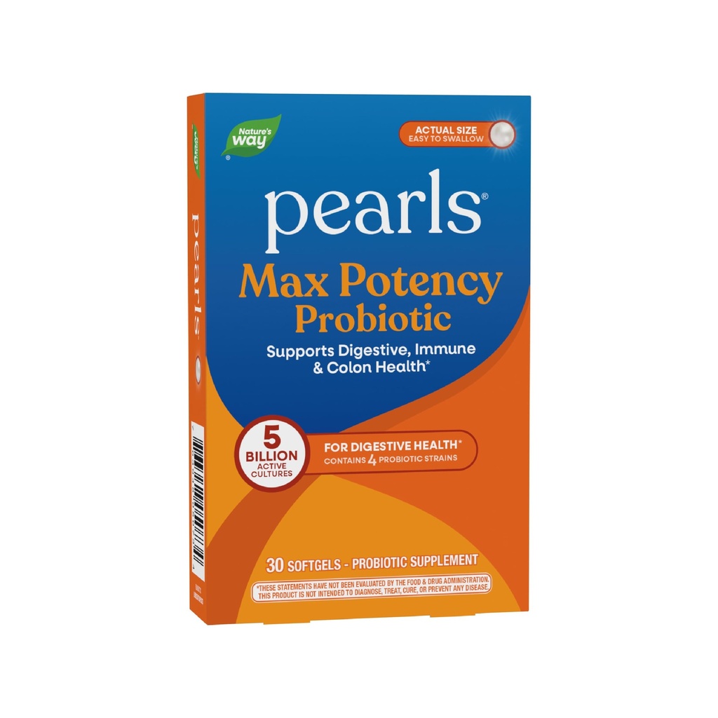 Nature's Way Perles Probiotiques Max Potency, 5 milliards de cultures actives, 30 softgels