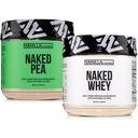 NAKED Vanilla Whey + Vanilla Pea Protein Bundle – Grass-Fed Whey (1LB, 12 Servings) & Vegan Pea Protein Isolate (1LB) - Muscle Growth, Recovery & Wellness