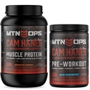 MTN OPS Cam Hanes Protein & Pre Workout Bundle – Chocolate Caramel Whey Protein + Blue Raspberry Preworkout