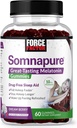 FORCE FACTOR Somnapure Gummis mit Melatonin 10 mg für Erwachsene, Nicht-Habit-Forming, natürliche Schlafhilfe für tiefen Schlaf, Bleiben Sie länger, Wake Up Refreshed, Dream Berry Flavor, 60 Count (Pack von 1)