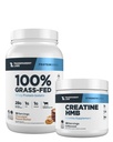 Trasparente Labs Grass-Fed Whey Protein Isolate (30 Serve, Chocolate PB) & Creatine HMB (30 Serve, Non aromatizzato)