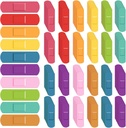 Lounsweer 600 Pcs Kids Bandages Bulk Wasserdichte atmungsaktive Bandagen Neon Bunte flexible Bands sortierte Farben Flexibler Schutz Wound Care Scrapes und Lichtschnitt