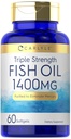 Carlyle Omega 3 Huile de poisson 1400 mg de triple résistance 60 Softgels de haute puissance avec EPA et DHA de non-OGM, supplément sans gluten