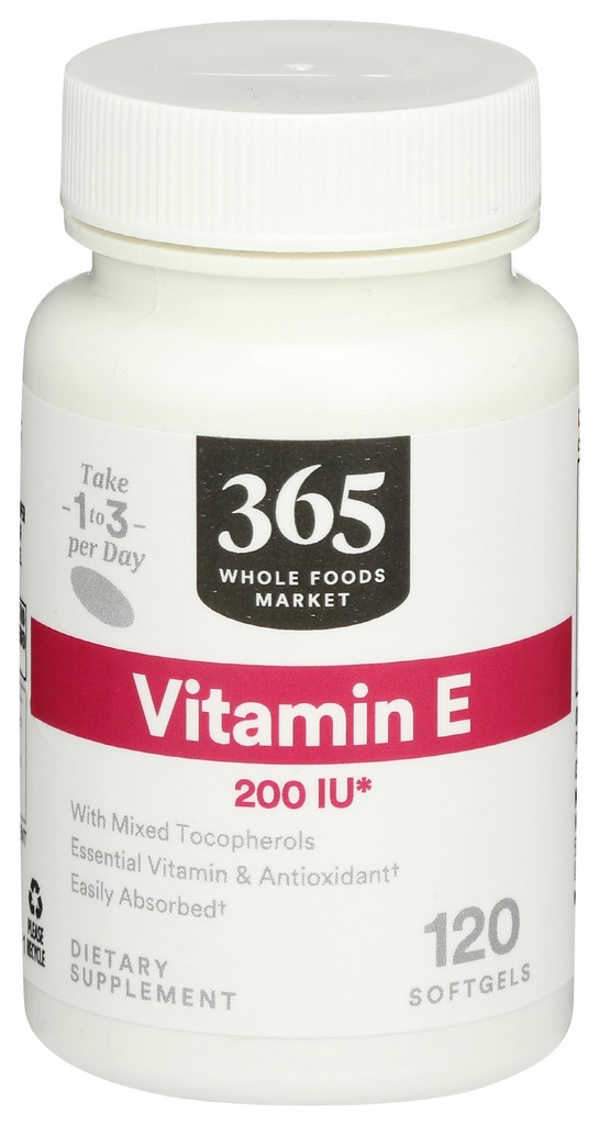 365 von Whole Foods Market, Vitamin E 200 IU, 120 CT